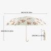Floral Anti UV Mini Umbrella Compact Folding Parasol Sunshade Portable Sun Rain Umbrellas for Women Girls
