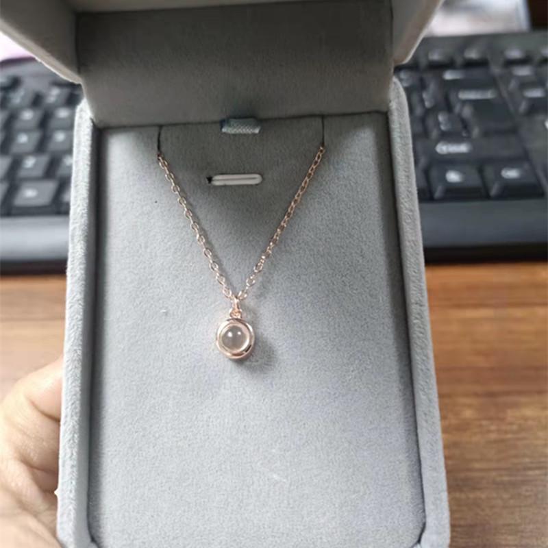 Multilingual "I Love You" Nano Projection Necklace with Color Photo