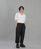 Seinteukeulu Wide Tapered Jogger Pants Wrg-358 Black Denim Brs