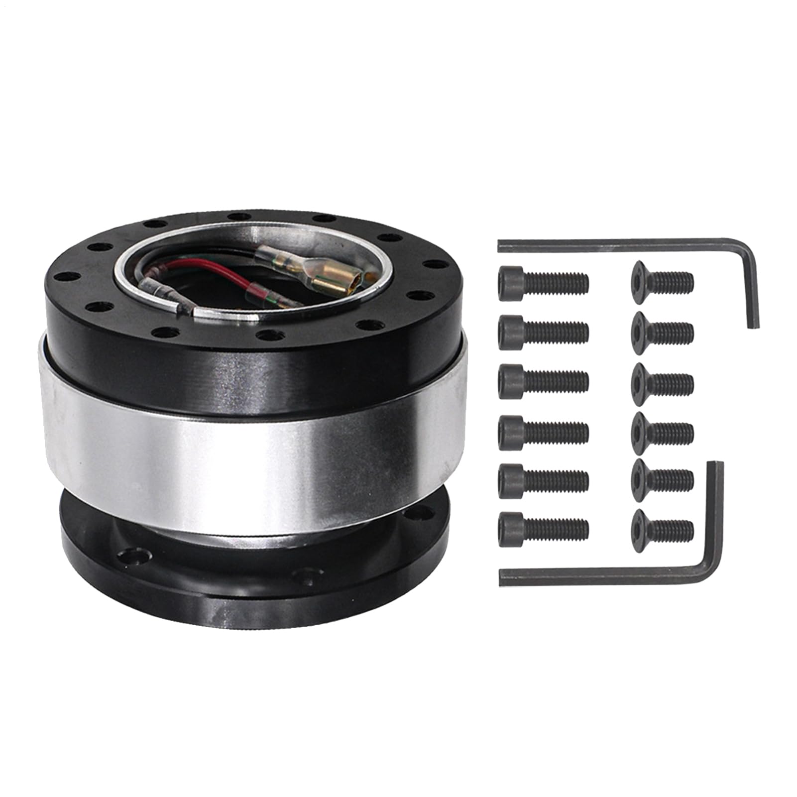 Комплект быстросъемного рулевого колеса, Адаптер быстросъемной ступицы рулевого колеса - Съемный Регулируемый See description серебряный