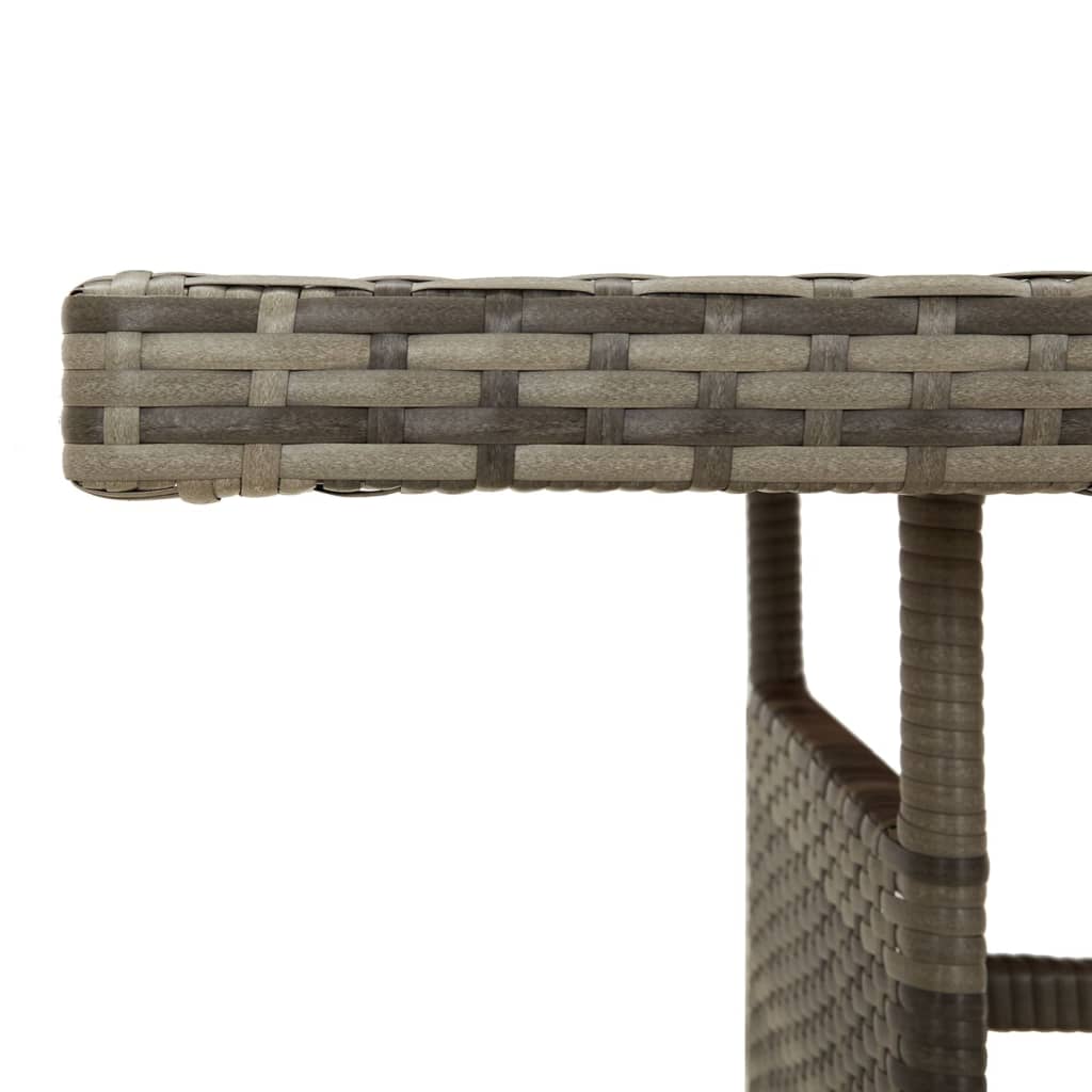 Vidaxl Stół Ogrodowy, Szary, 160X70X72 Cm, Rattan Pe I Drewno Akacjowe