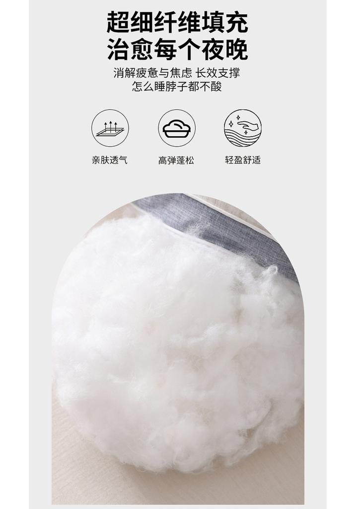 Yongyou Wan Cotton Hemp Velvet Comfortable Shaped Pillow Student Dormitory Home Bedroom Comfortable Breathable Sleeping Pillow Core