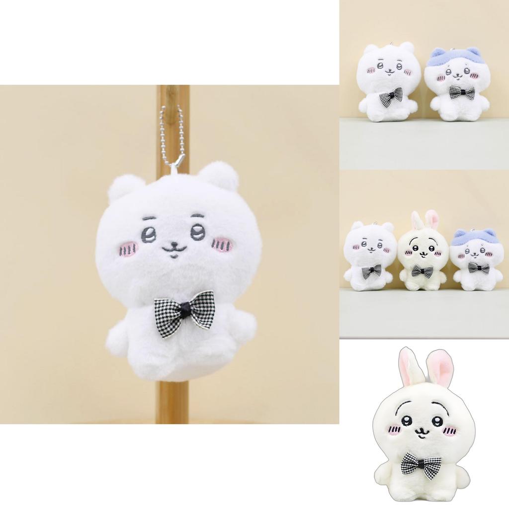 Adorable Plush Bunny Keychain Soft Stuffed Animal Toy With Pp Cotton Filling