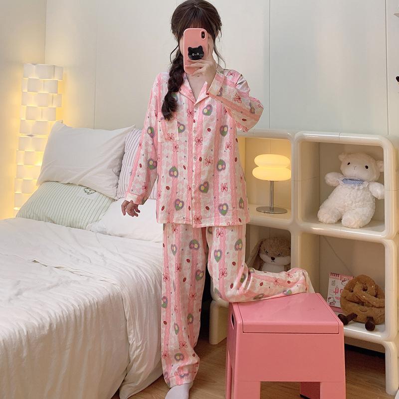 Women's Pajamas Set Pajamas 2-piece Set Airy Soft Casual Printed Pajamas