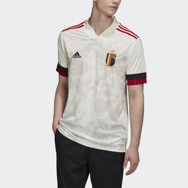 Adidas Belgien Nationalmannschaft Auswärts Fan Edition Sport Kurzarm T-Shirt Herren Tops Weiß EJ8548