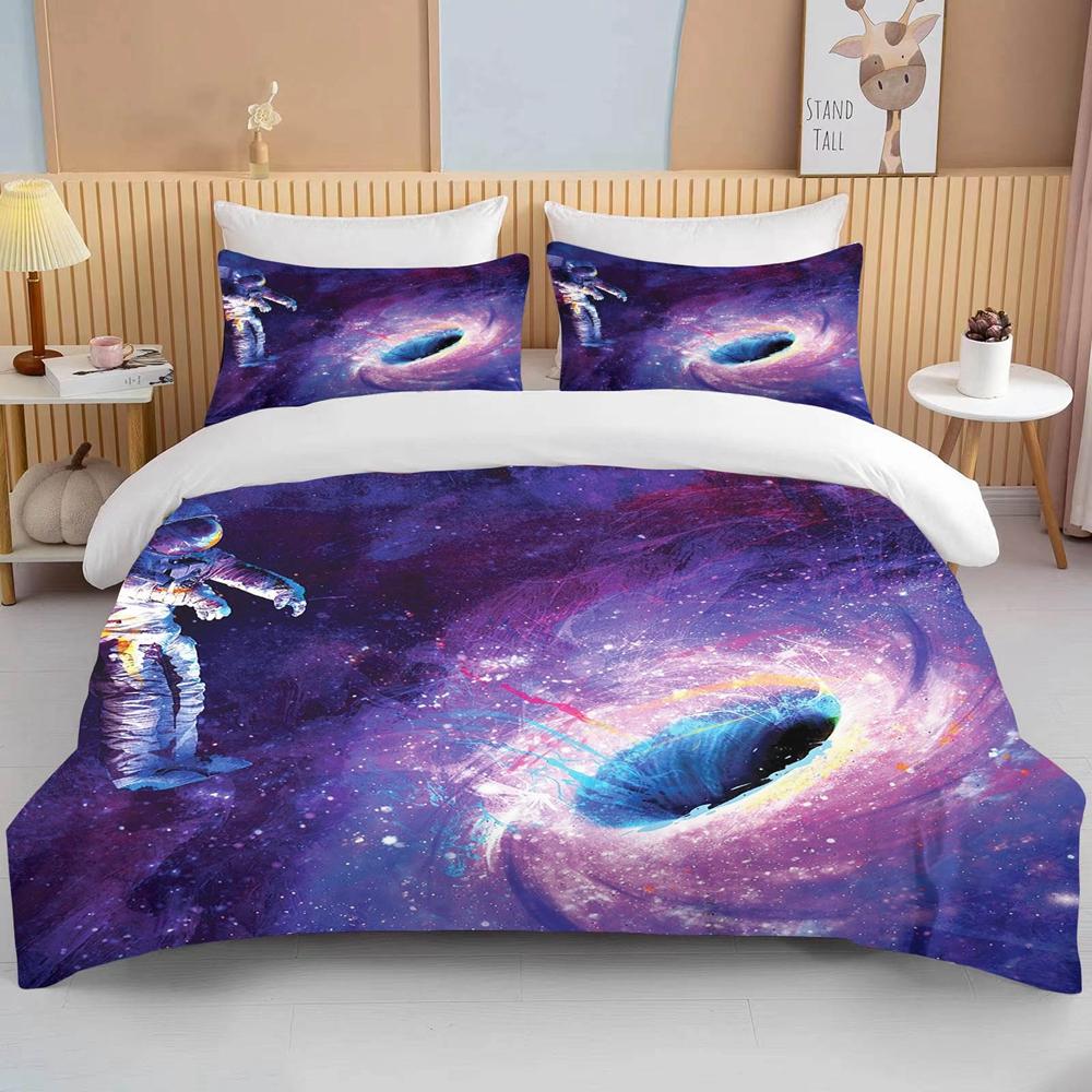10 Sizes Space Astronaut Bedding Set Queen King Single Cartoons Duvet Covers with Pillowcase Bed Cover Sets for Boys Girls