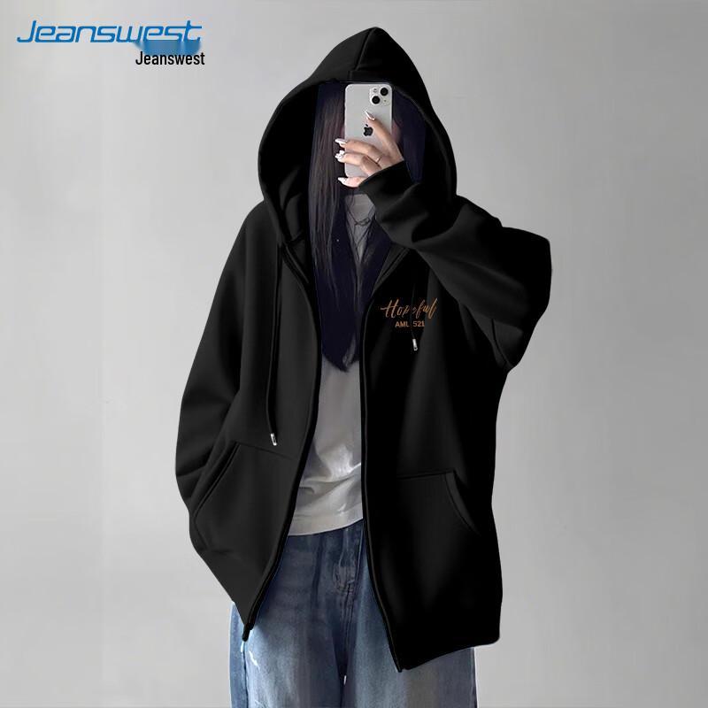 JEANSWEST Women's Relaxed Fit Hooded Sweatshirt