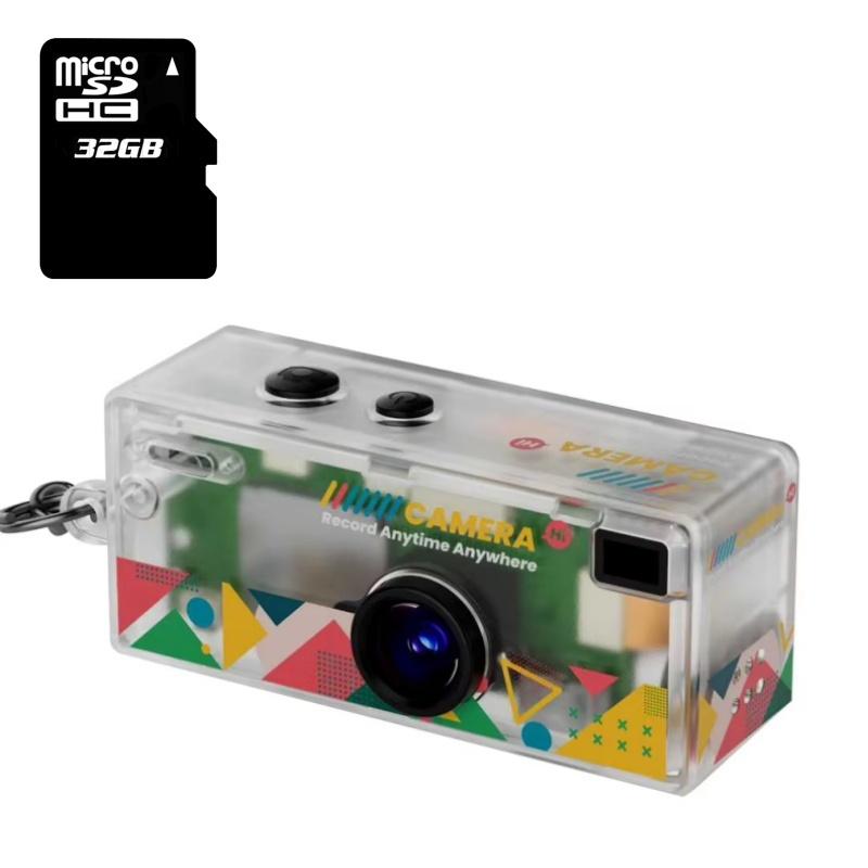 G6 Mini Retro Thumb Keychain Camera 0.96 Inch With HD 130° Wide-angle Lens TFT LCD Display Screen Portable For Students with Flash Support Memory Card