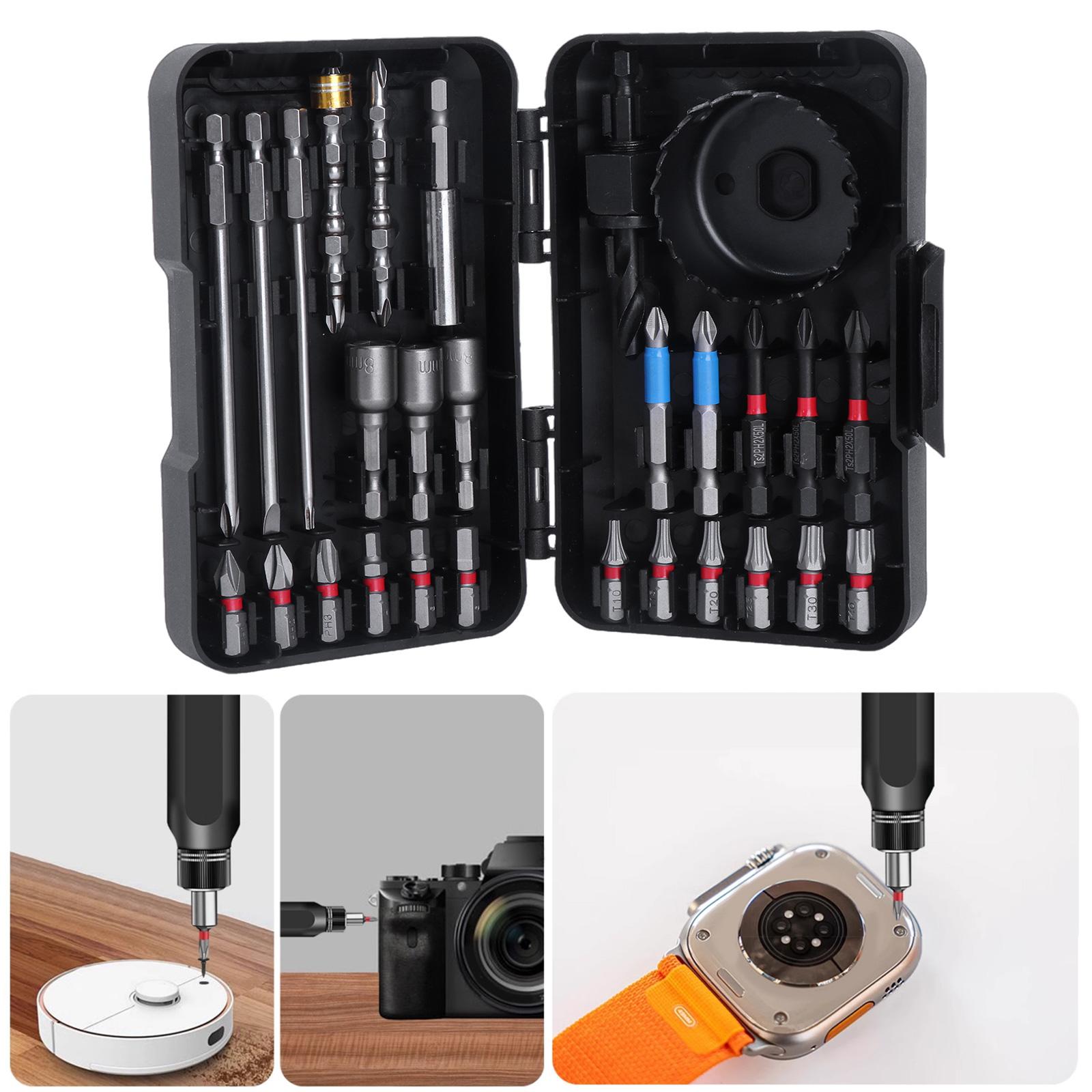 

Набор из 27 длинных отверточных бит 1/4 дюйма, сменные шестигранные биты для электрической отвертки