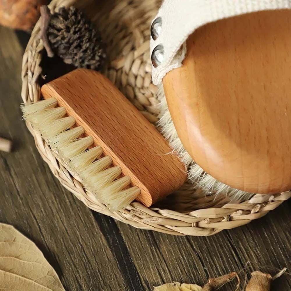 Finger Polishing Dust Clean Nail Cleaning Brush Pig Bristle Nail Dust Brush  Nail Stylist