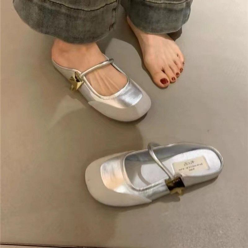 2024 New Designer Solid Color Women's Ballet Flats Fashion Women's Casual Soft Sole Autumn Women's Comfortable Shallow Slippers