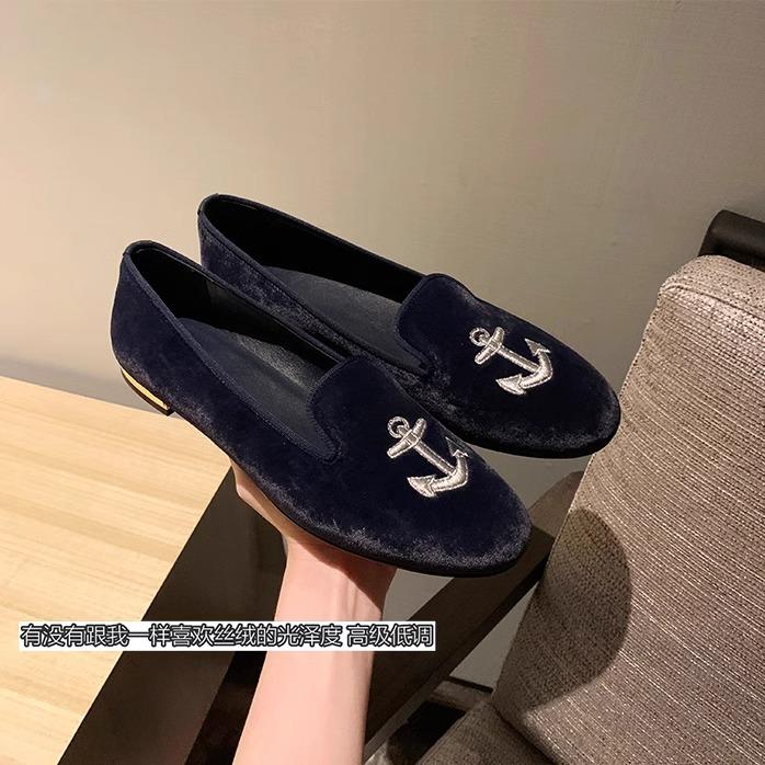 Sheepskin Version~ Genuine Leather French Round Head Comfortable One-pedal Flat-soled Soft-soled Loafers Doudou Single Shoes Women's Small Leather S