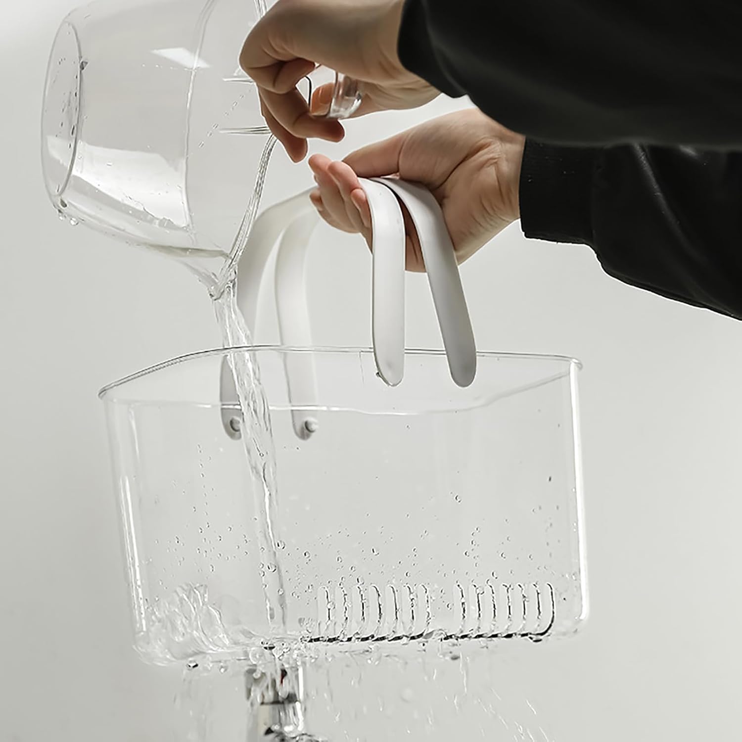 

Portable Shower Caddy Basket, Plastic Storage Baskets with Handles Plastic Organizer Storage Tote Shower Caddy Bins Organizer Toiletry Bag Hollow