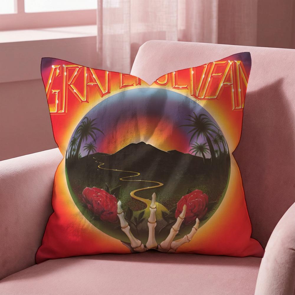 Grateful Dead Rock Band Cushion Cover Multi-Scene Pillow Cover for Home & Car - Reversible, Soft & Durable for Daily Use