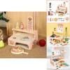 Wooden Simulation Pizza Barbecue Oven Children Toy Set For Imaginative Cooking