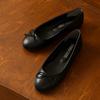 [Florida Studio] Rosehip Round Toe 1CM Flat Midnight Black [FL1932] [Shipped from Korea] 100% Authentic
