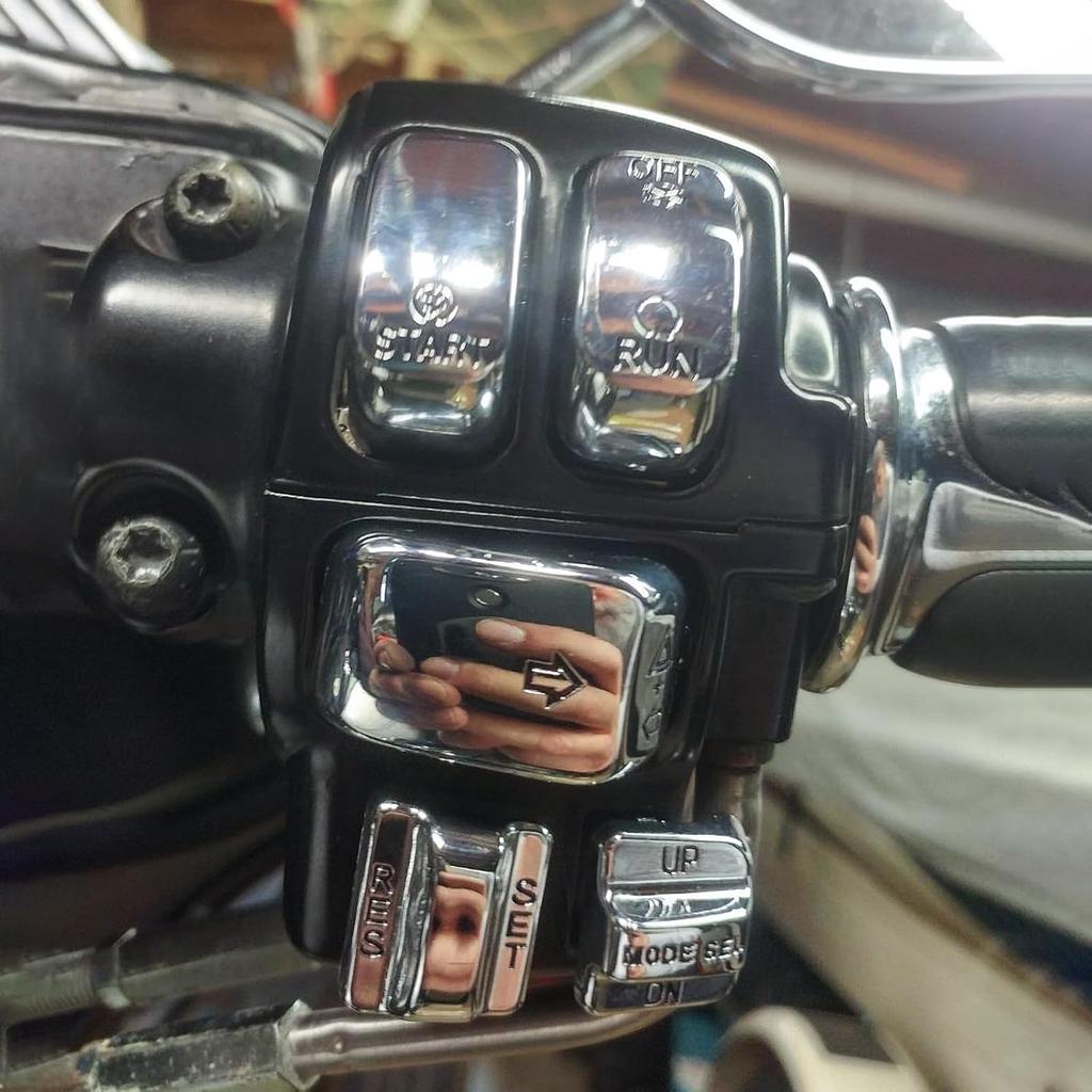 HDBUBALUS Motorcycle Hand Control Switch Housing Caps Compatible with Harley Electra Glide Road Glide Tri Glide 1996-2013