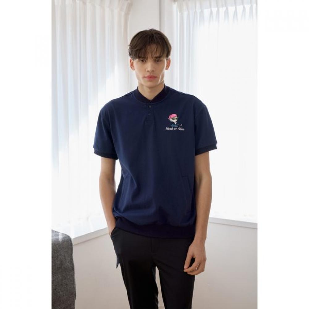 Goexxo Short Sleeve Sweatshirt Navy Hook Slice Ball Pocket L(100)