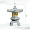 New Mini Pagoda Lantern Light Garden Statue Decorative Sand Stone Micro Landscape Lamp Zen Yard Miniature Outdoor Decorations