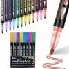 Double Line Outline Markers, 8/48 Shimmer Metallic Glitter Pens for Cards, DIY Art & Doodling – Compatible with Standard Marker Storage