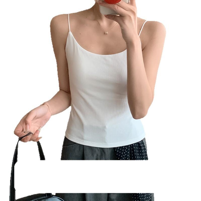 New Spring And Summer Outer Wear Suspender With Chest Pad Vest Women'S Inner Back Bra Integrated Bottom Tube Top
