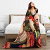 Coperte F-Frida K-Kahlo in Pile Corallo Peluche Estive per Aria Condizionata Traspiranti Coperte Plaid Super Morbide per Divano Copriletti