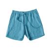 Summer  Men's  Cotton and Linen Shorts Drawstring Elastic Waist Solid Color Breathable Beach Five-point Casual Pants