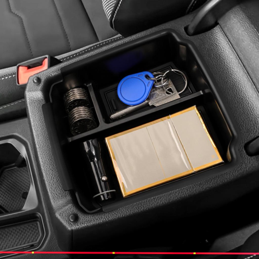 For Volkswagen VW Taos 2025-2025 Auto Center Armrest Storage Box Anti-slip Mat Organizer Tray Car Interior Accessories Black