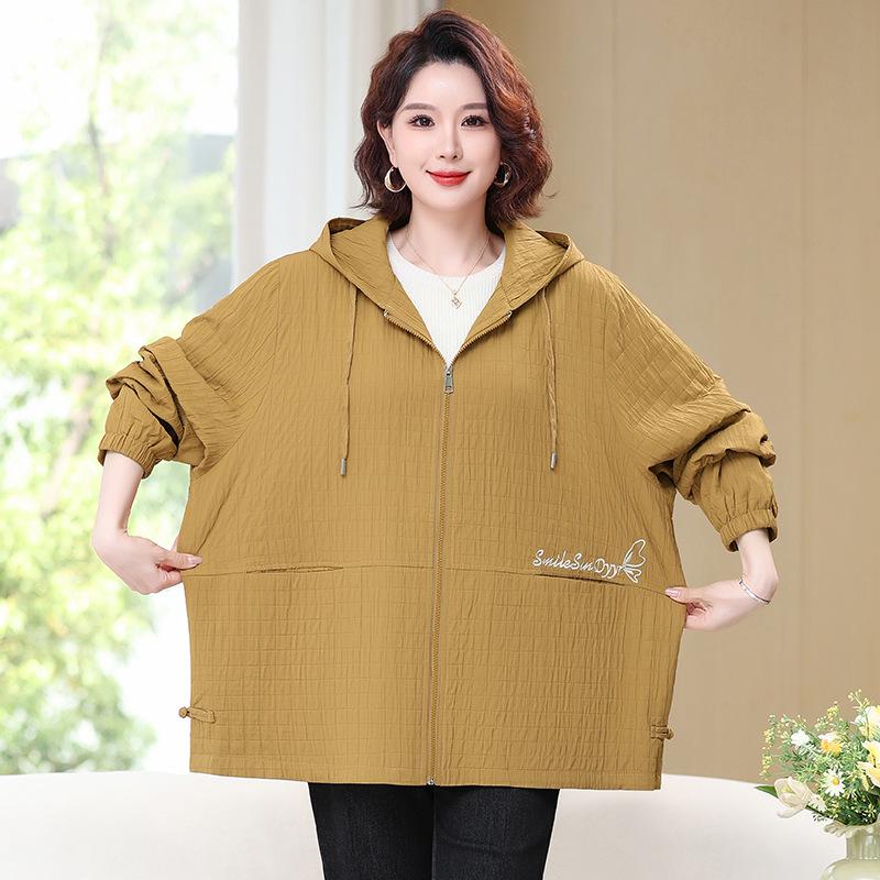 Elegant Mid-Length Trench Coat for Middle-Aged & Elderly Women - 2025 Spring & Autumn Fashion Collection