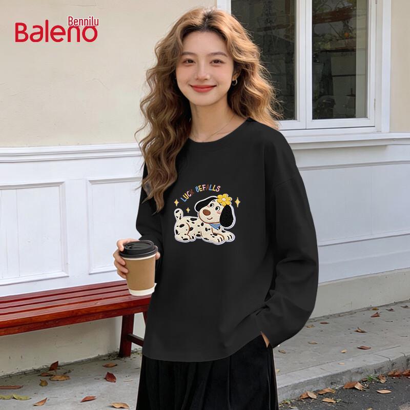Baleno Women's Pure Cotton BNL Spotted Dog Print Long Sleeve T-Shirt