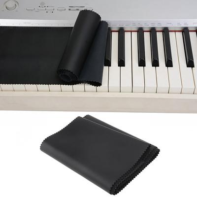 125 x 15,5 cm/49,2 x 6,1 Zoll PU-Leder, schwarze Klaviertastatur-Staubschutzhülle für Klaviere/Flügel/E-Pianos mit 88 Tasten