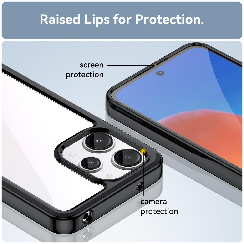 For Xiaomi Redmi 12 Case Cover For Redmi 12 Funda Shell Hard Translucent Soft Frame Protective Phone Bumper For Redmi 12