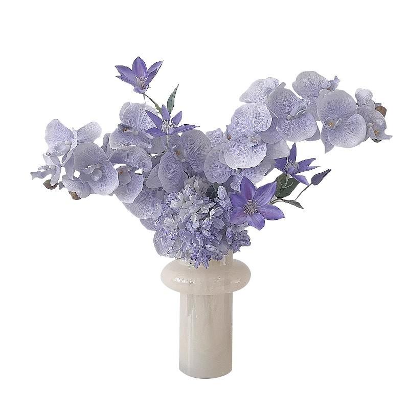 2pcs Retro Artificial Flowers 10 Head Phalaenopsis 90cm Home Flower Arrangement Wedding Living Room Vase Decoration Photography Props Fake Flower