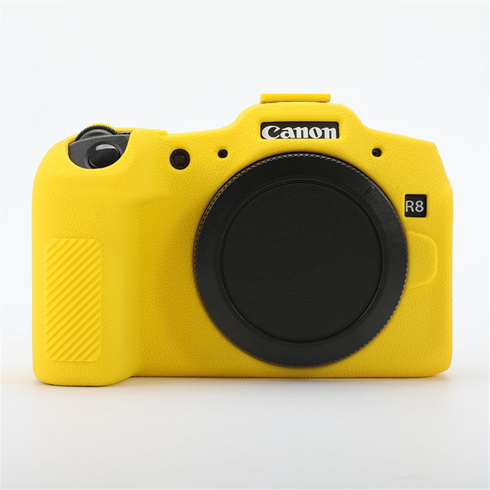 

Soft Silicone Armor Camera Body Case For Canon EOS R8 Litchi Pattern Shockproof Cover