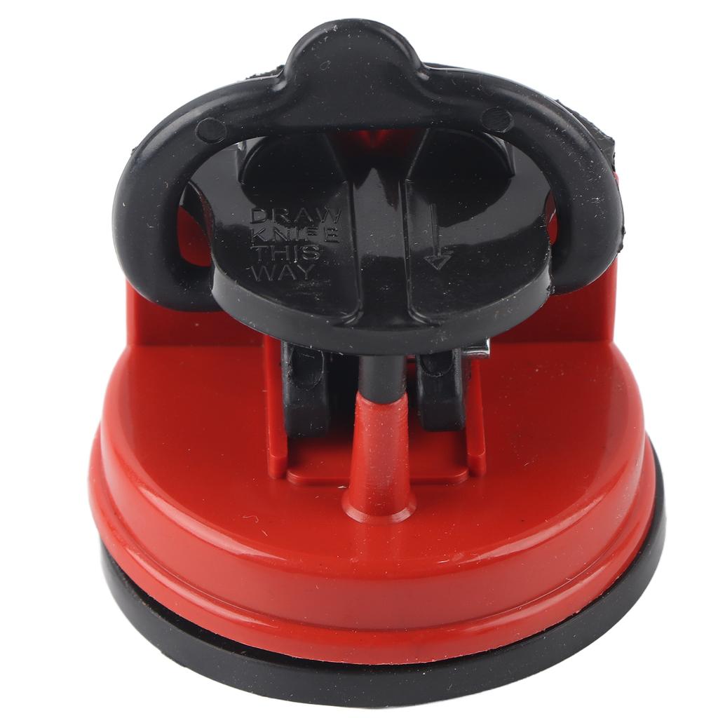 Manuální ostřič nožů Ostřič nůžek Nástroj na ostření nožů s přísavkou do kuchyněČervený