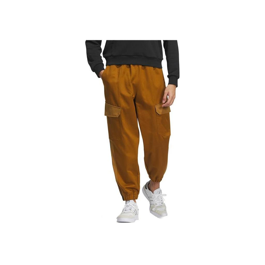 adidas Neo High-Waisted Straight-Fit Casual Jogger Pants Men Bottoms Brown IK6016