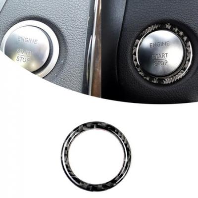 Automatisk Kolfiber Motor Start Stopp Knapp Ring Cover För Benz C-klass W205