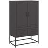 Vidaxl Szafka, Czarna, 68X39X111,5 Cm, Stal