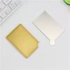 Portable Stainless Steel Cosmetic Mirror Stainless Steel Pocket Make Up Mirror  Girl Lady