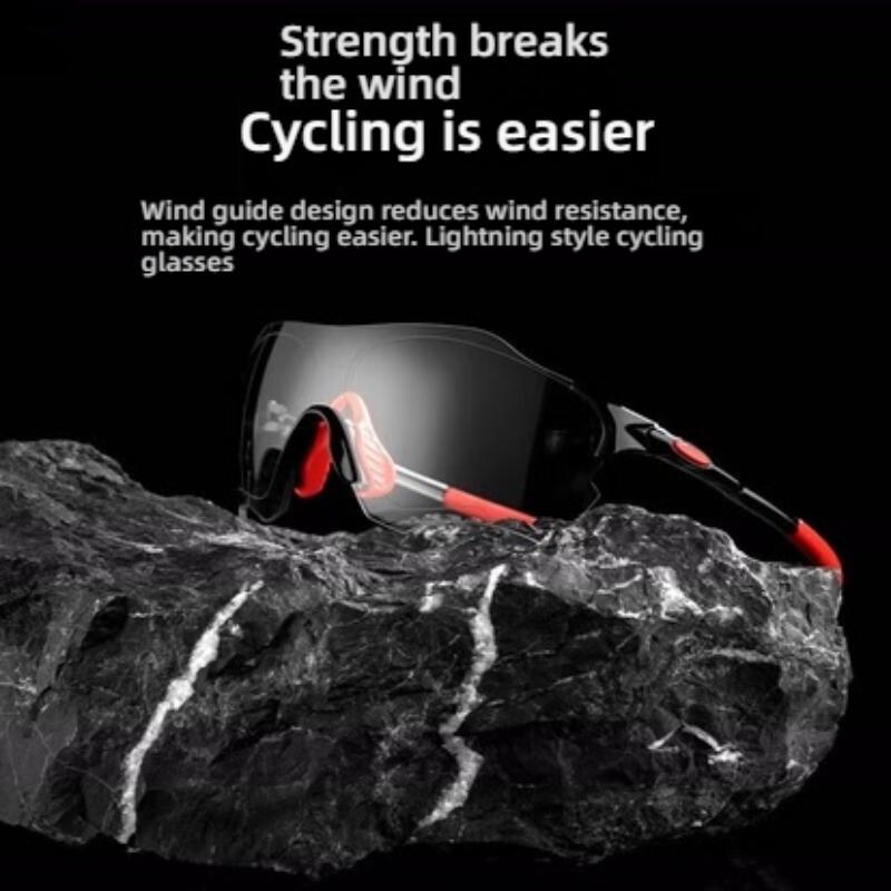Color - Changing Cycling Glasses for Men and Women Professional Outdoor Running and Sports Glasses Suitable for Both Day Night