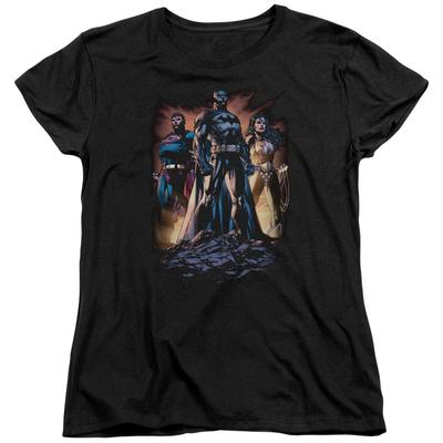 Justice League Take a Stand Damen T-Shirt Schwarz