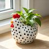 Maceta Decorativa de Resina Yousheng con Diseño de Gallina de Puntos Maceta Linda de Pollo para Suculentas Plantas Pequeñas Decoración de Jardín de Escritorio Interior