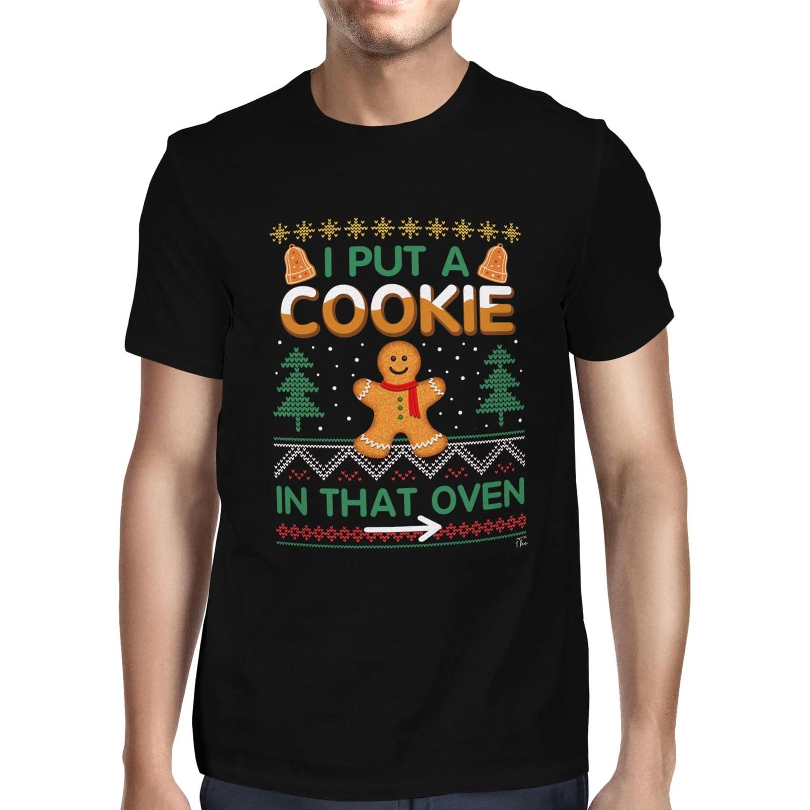 1Tee Mens Funny Christmas Baking - I Put A Cookie In That Oven! T-Shirt XXL