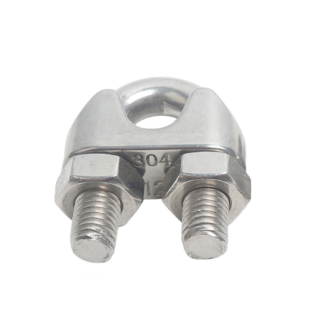 304 Stainless Steel U-type Clamp Wire Clips M2/3/4/5/6/8/10/12/14/16/18mm Rope Clip Bolts Rigging Hardware Clamps Rope Sleeve
