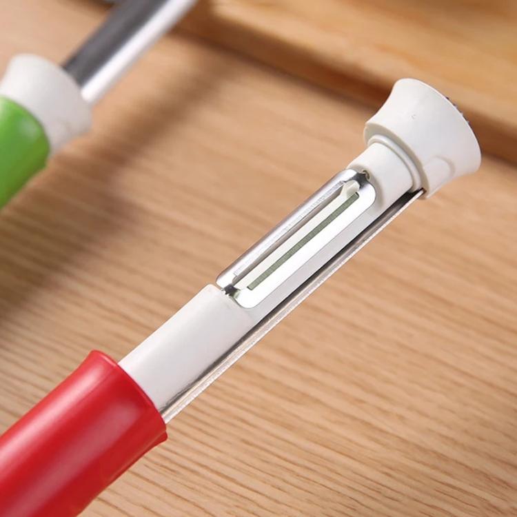 LsCook Herramienta 2 en 1 para Pelar Frutas y Quitar el Corazón Descorazonador de Verduras de Acero Inoxidable