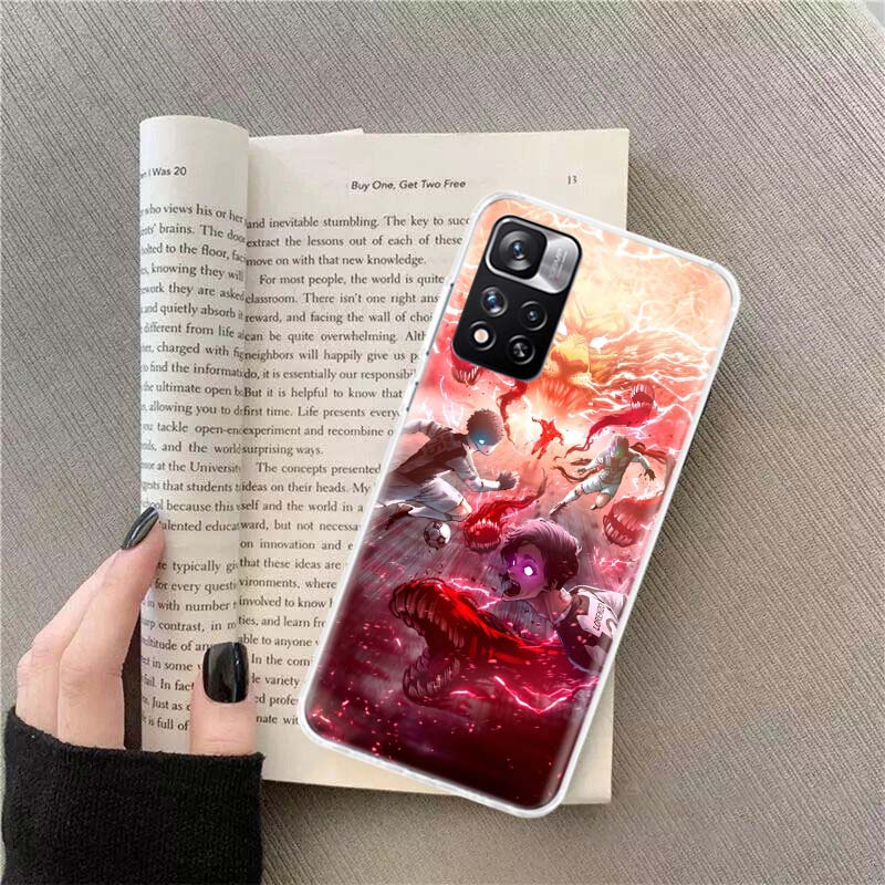Blue Lock Anime Phone Case For Redmi Note 13 12 Pro Plus 14 15 Pro 5G 11 11T 11E 11S 10 Pro 10S 9 9S Cover Cell Clear TPU Capa C