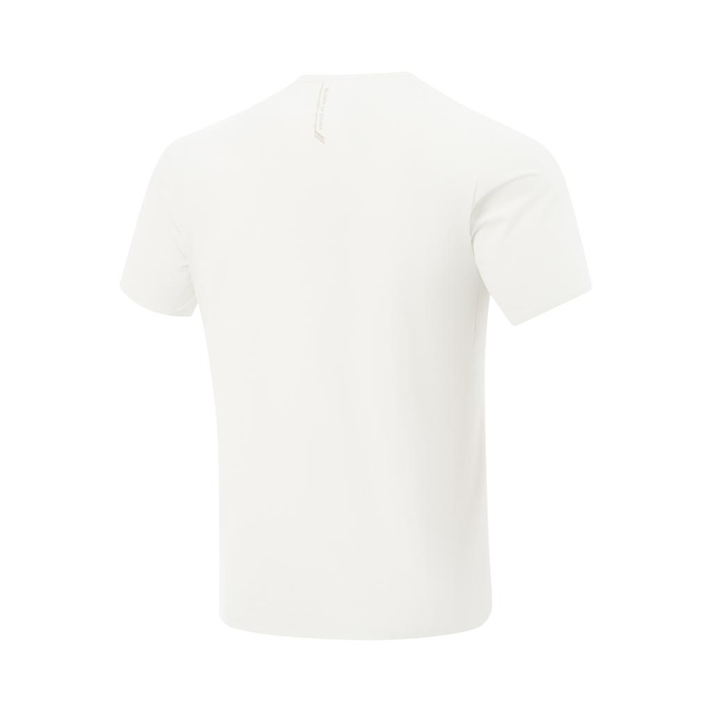 Li Ning Glory Series Sports Fashion Versatile Casual Breathable Crew Neck Logo Short Sleeve T-Shirt Men T-Shirts White ATSV693-1