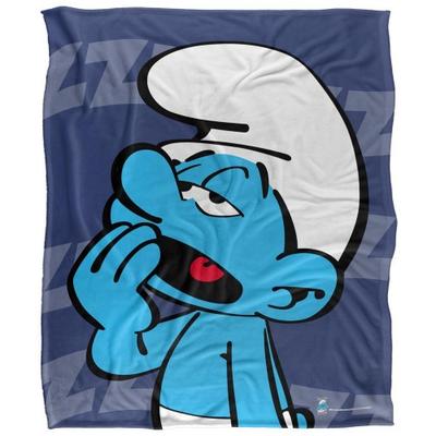 The Smurfs Silky Lazy Smurf Supersoft Blanket
