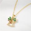 Arvaleff S925 Sterling Silver & 14k Gold Christmas Bell Necklace with Zircon and Diamonds