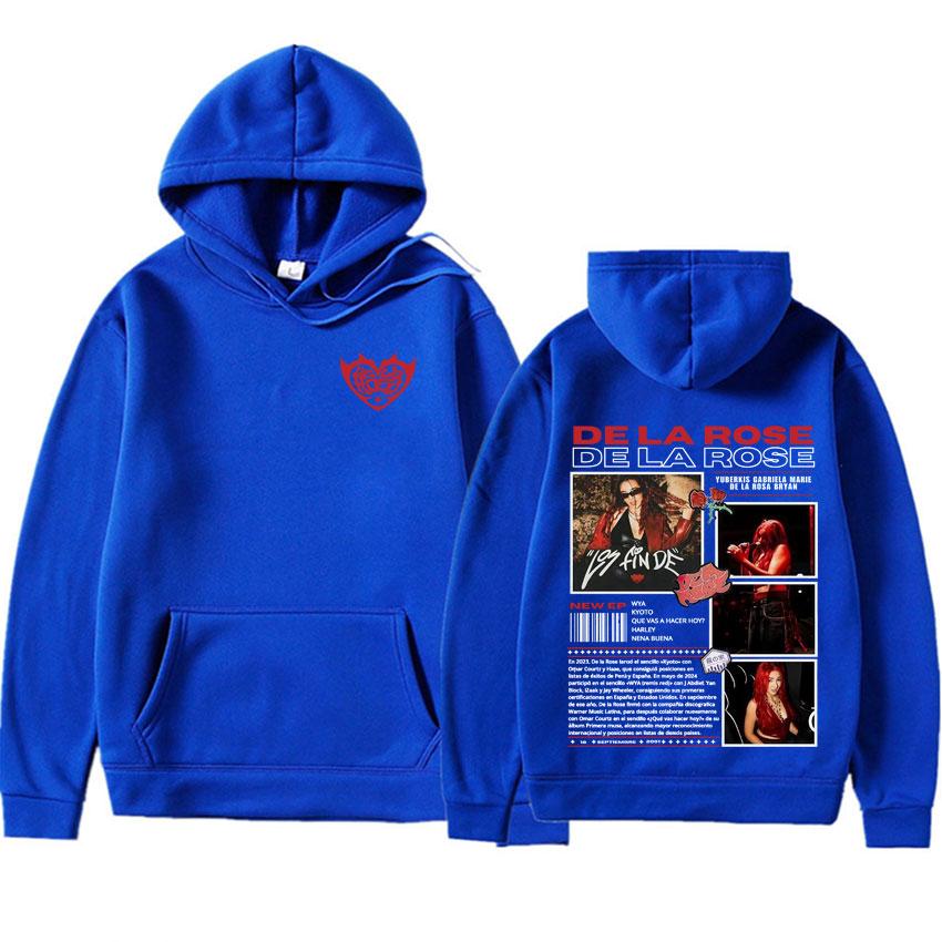 2025 De La Rose Album Mode Bedruckte Hoodies für Männer und Frauen Hohe Qualität Punk Hoodies Harajuku Lässige Warme Sweatshirts